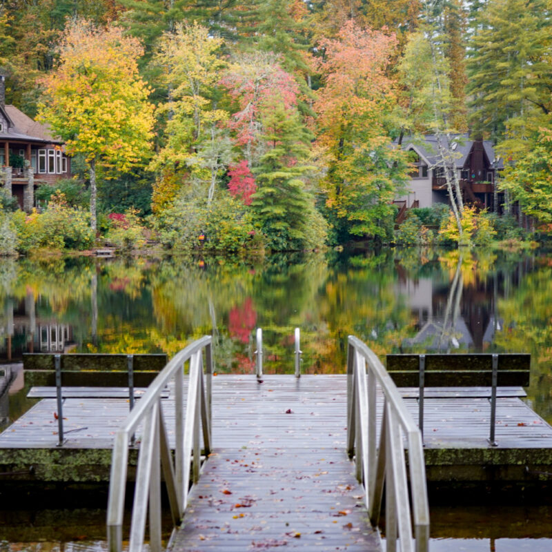 Autumn leaves around Whisper Lake, Great Smoky Mountains, North Carolina