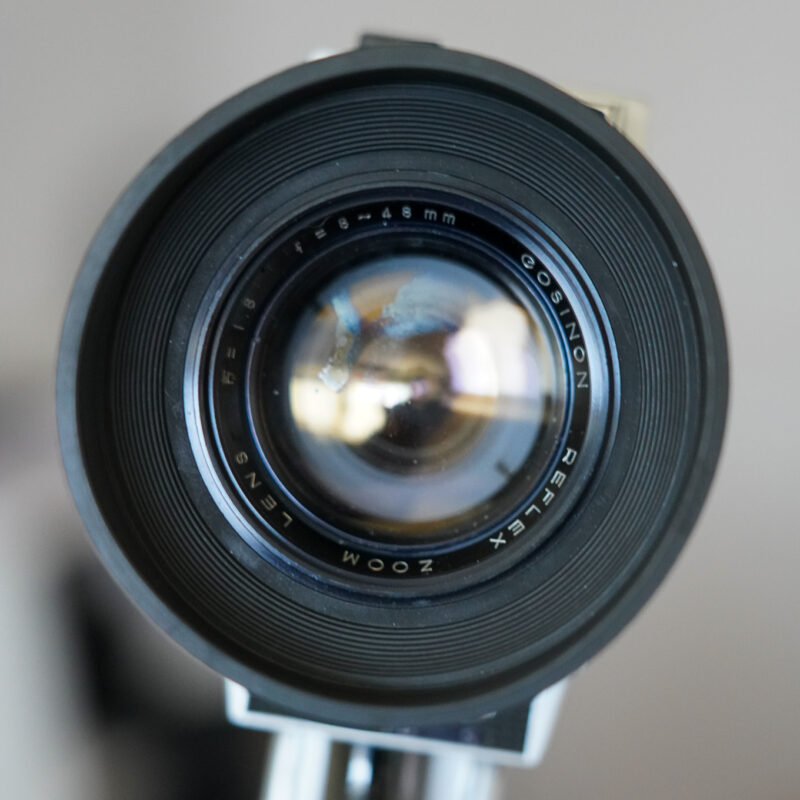 Argus Cosina Model 706 Super 8 camera - front view of camera lens