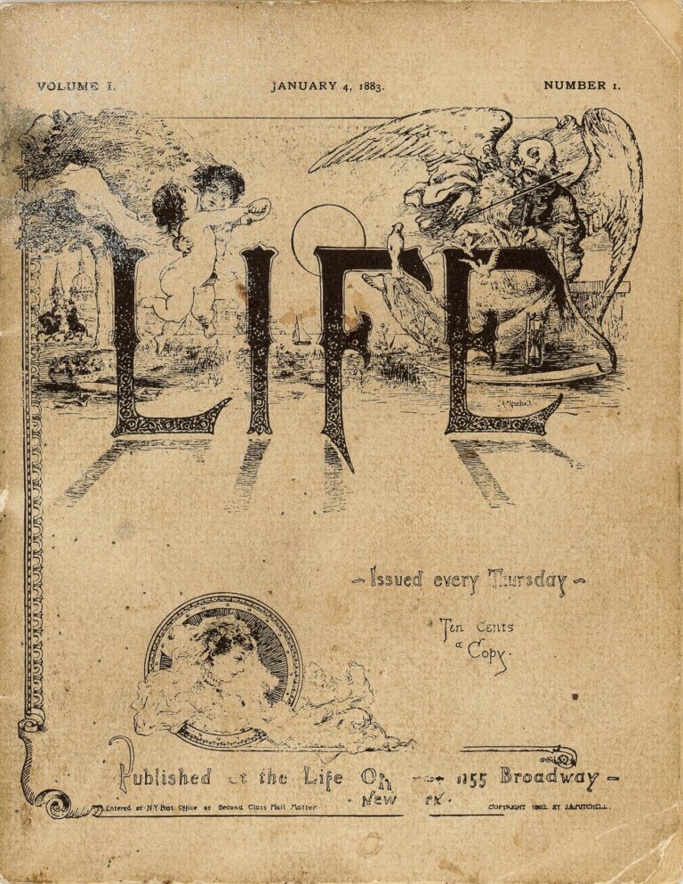 Cover of Life Magazine, January 1883