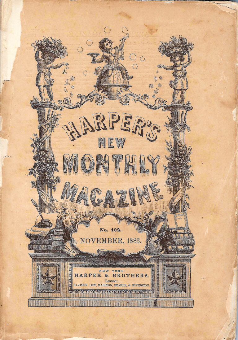 Cover of harper's New Monthly Magazine, Published November 1883
