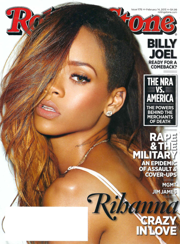 Cover of Rolling Stone Magazine, Rihanna Issue, Published February 14th 2013