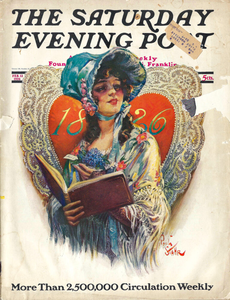 Cover of Saturday Evening Post, February 13th 1926, Valentines Issue