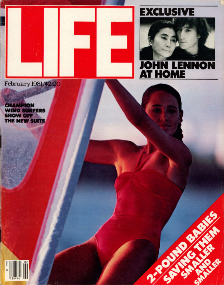 Cover of Feb 1981 Life Magazine featuring wind surfers & John Lennon at home articles