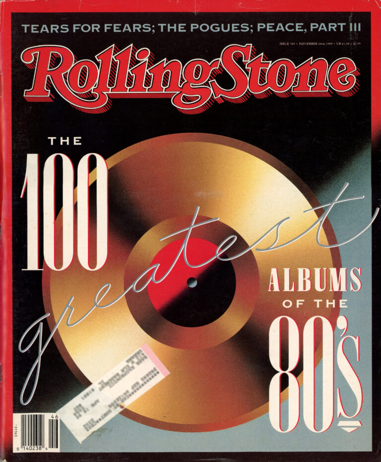 Cover of Rolling Stone Nov 19 1989, The 100 greatest albums of the 80's