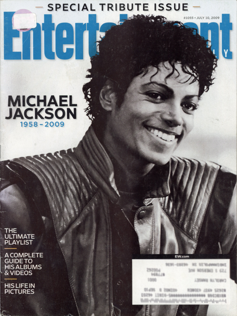 Cover of July 10 2009 Entertainment Magazine, Tribute to Michael Jackson's death