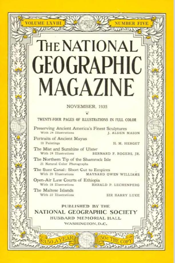National Geographic, Nov 1935 Issue