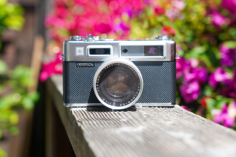 Front View of yashica electro 35 film camera in excellent condition