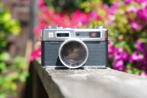 Front View of yashica electro 35 film camera