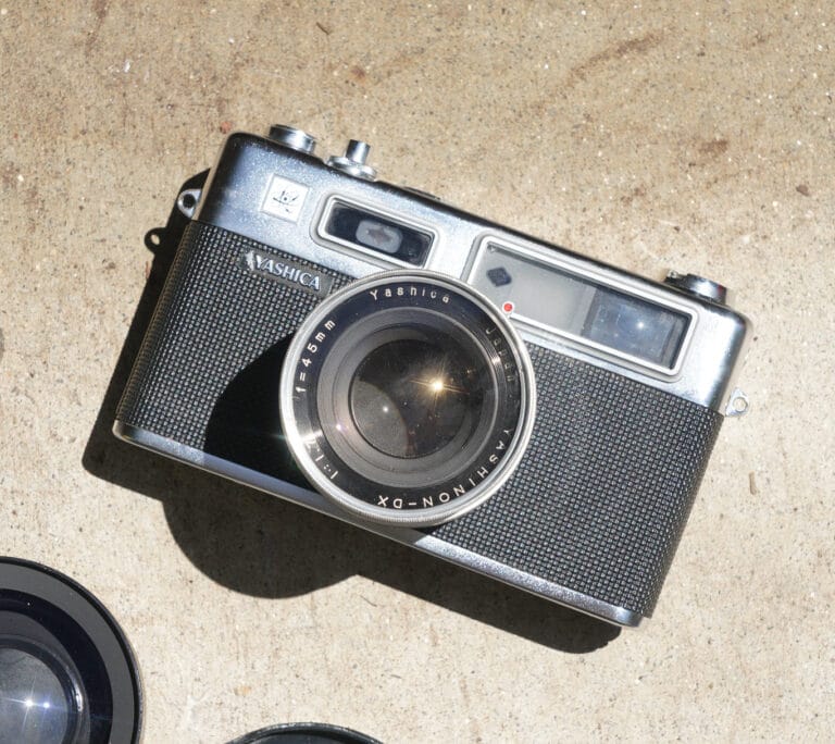 Front View of yashica electro 35 film camera in excellent condition