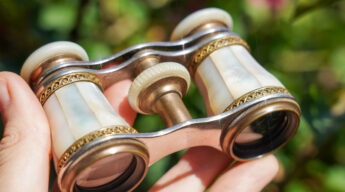 Vintage 1880's Le Roque Paris mother of pearl french opera glasses