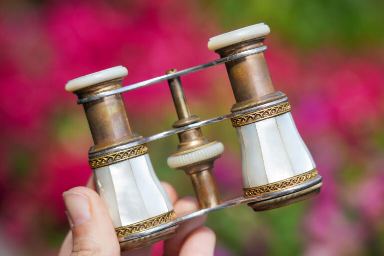 Vintage 1880's Le Roque Paris mother of pearl french opera glasses