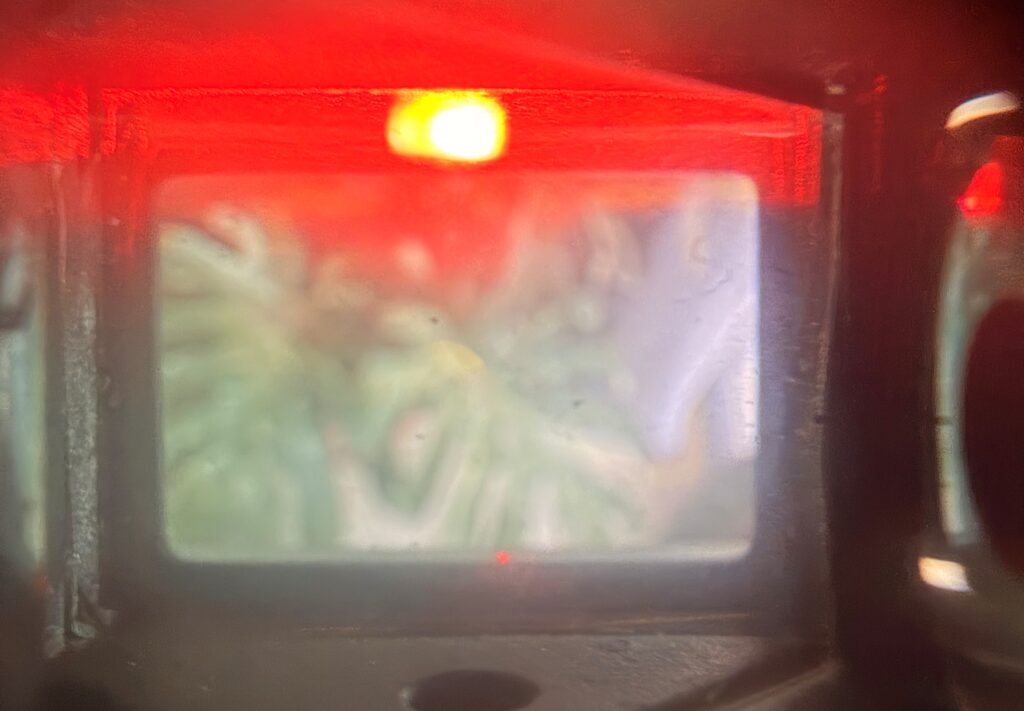 Yashica Electro 35 (with working battery) showing the aperture adjustment light glowing red